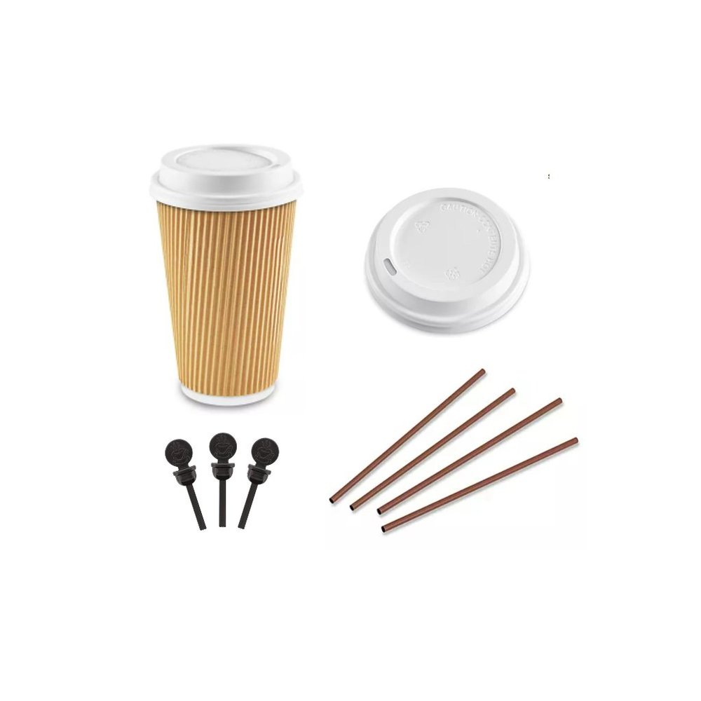 20 oz. Ripple Wall Paper Coffee Cup Set of 25, Party Cup, Housewarming Gifts